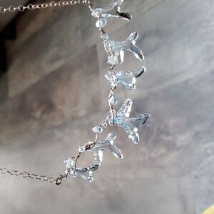 🆕 Swarovski Crystal organic statement necklace